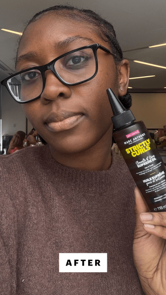 BlayTettey after applying the Marc Anthony Strictly Curls Strength  Shine Supreme Oil
