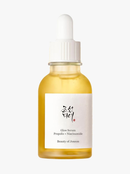 Beauty of Joseon Glow Serum in branded dropper component on a light gray background