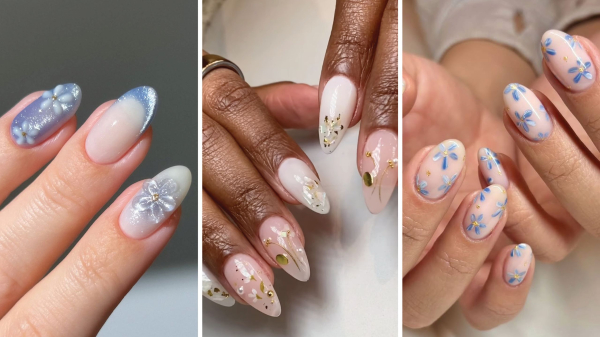 Spring’s Floral Nail Art Features a Bouquet of Textures and Finishes